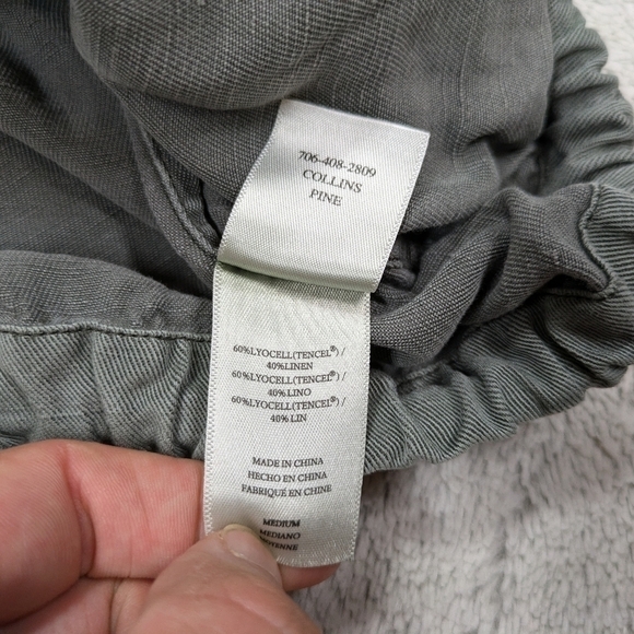 Rails Jacket Women's M Green Pine Light Lyocell Linen Military Full Zip Pockets - Picture 6 of 7